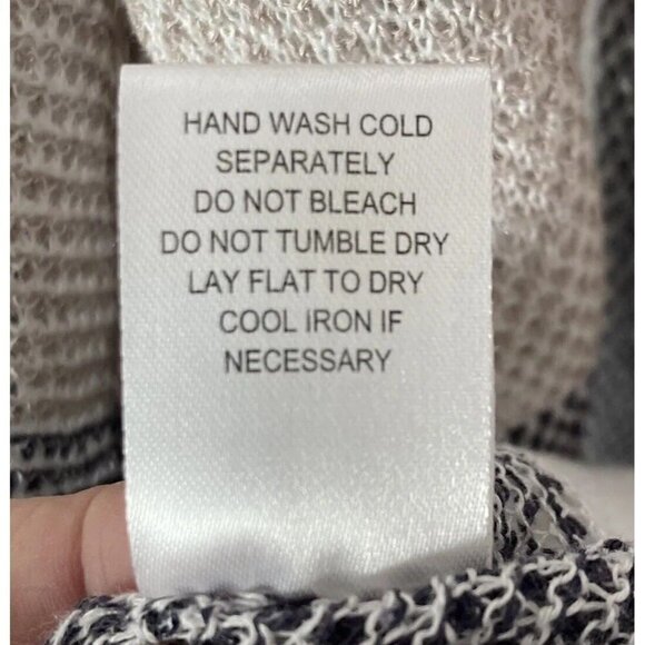 Market & Spruce Linen Blend Open Front Color Block Striped Cardigan Duster Top-M - Picture 7 of 10